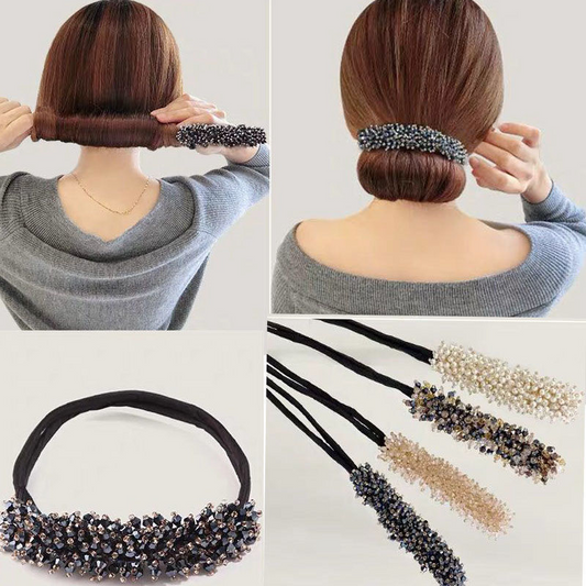 Korean flower bud head crystal hairpin headgear