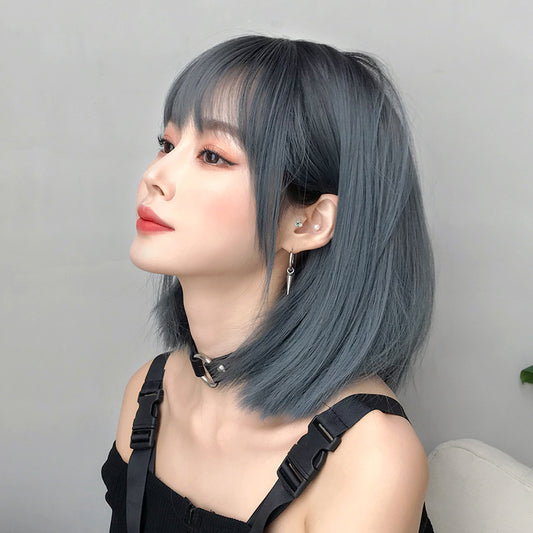 Factory Wholesale Wig Female Japanese Air Bangs Bobo Headgear Fashion Shoulder-length Bangs Wig Headgear Wholesale