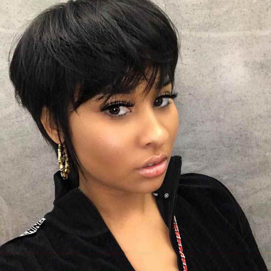 European Beauty Black Fashion Bob Head