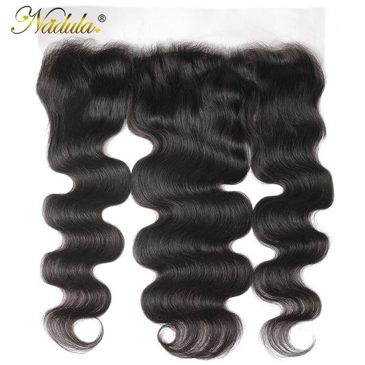 Nadula Hair Body Wave Lace Frontal 13x4 Lace Medium Brown Color Body Wave Hair Lace Closure Frontal Brazilian Hair Closure