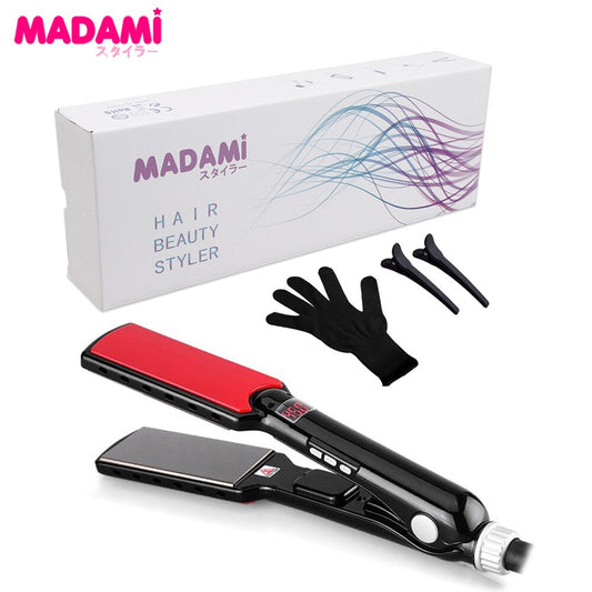 MCH 470F High Temperature Wide Plates Keratin Straightening Curling Irons Tool Titanium Professional Hair Straightener Flat Iron