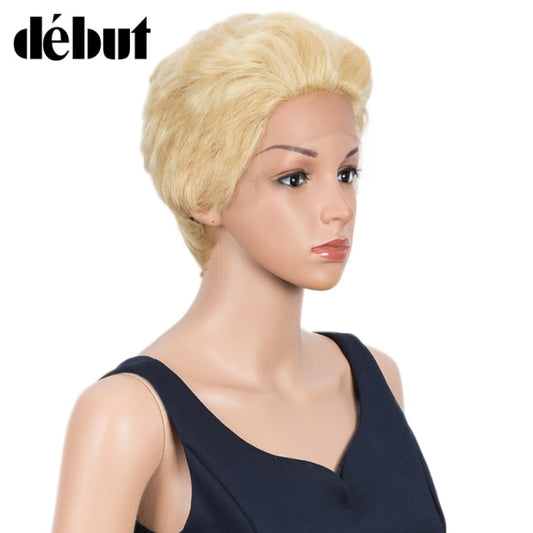 Debut Human Hair Wigs Ombre Brazilian Lace Front Short Bob Wigs Cheap Remy Short Pixie Cut Human Hair Wigs For Women Black Wigs